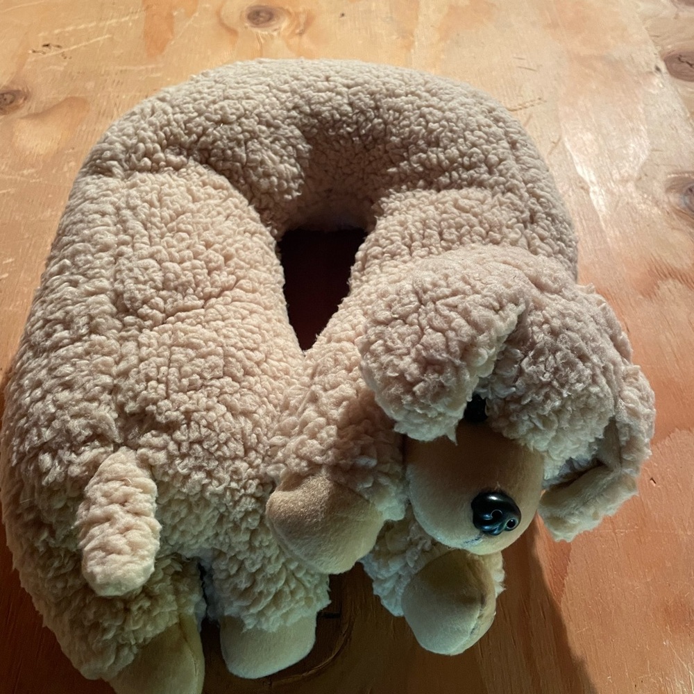 Time and Tru Tan Plush Dog massage Neck Pillow